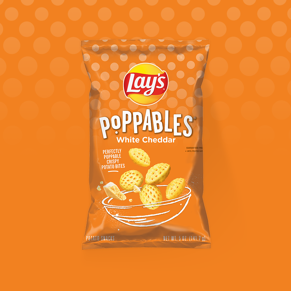 Bocaditos de papas LAY'S® Poppables® sabor cheddar blanco