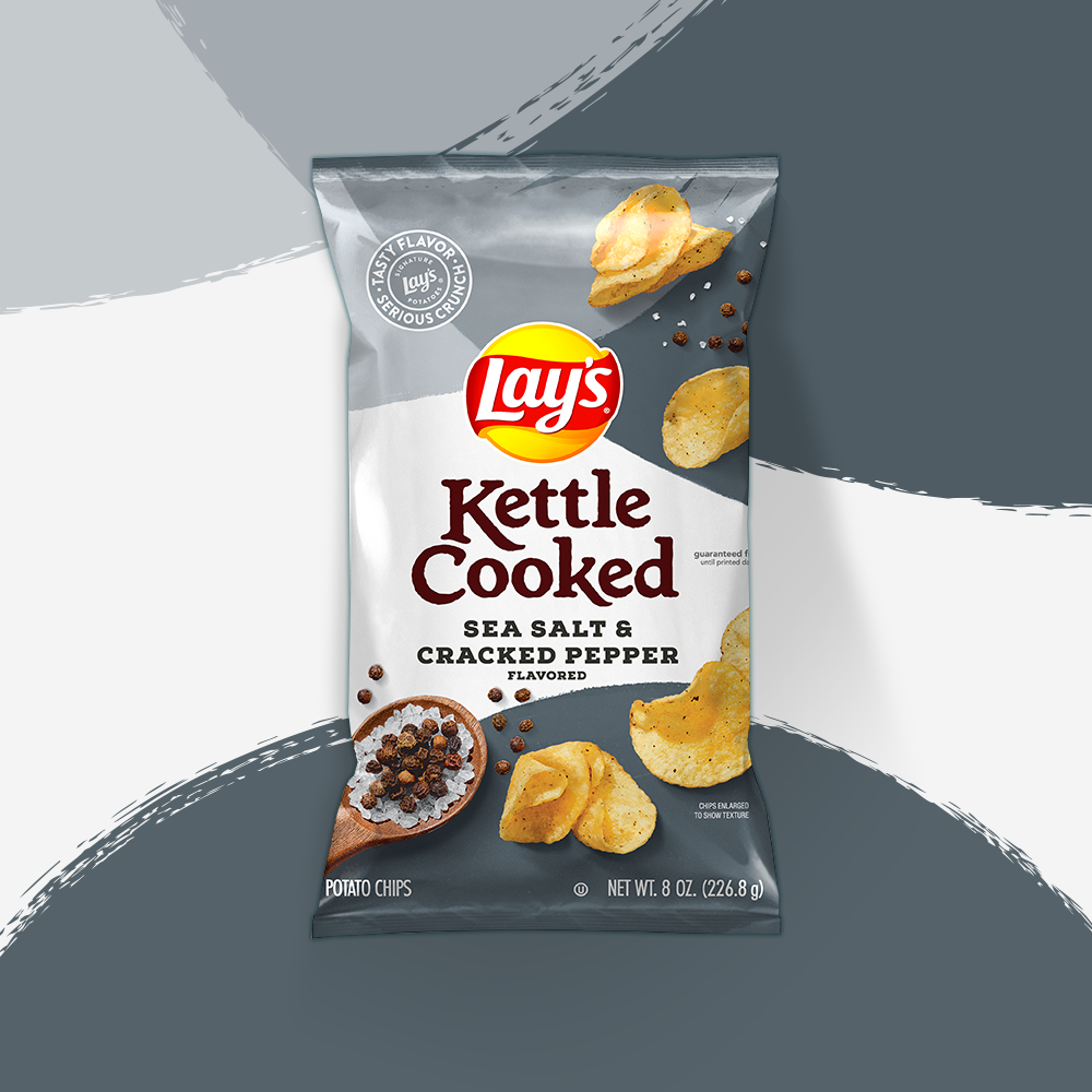 Papas fritas LAY'S® estilo kettle sabor sal marina y pimienta molida