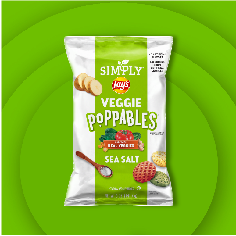 SIMPLY LAY’S® Veggie Poppables® Sea Salt Potato & Veggie Snacks